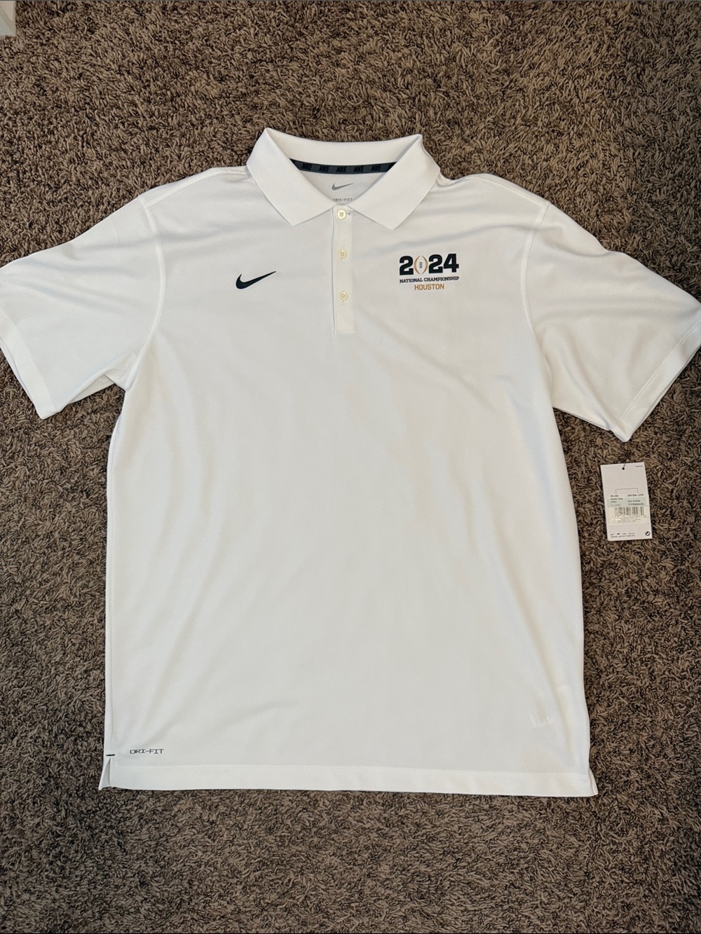 Nike White Men's 2024 College Football Playoff Polo